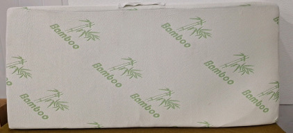 (1) Bamboo, 3-Section Folding Mattress, 58"W x 80"L x 3"T