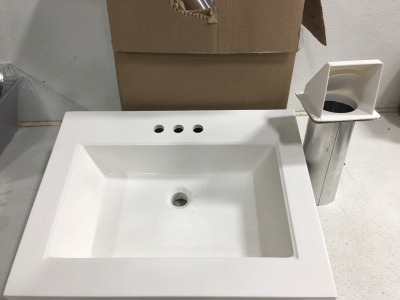 Porcelain Sink and Dryer Vent Hoods