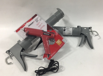 Hot Glue Gun And (2) Caulk Guns