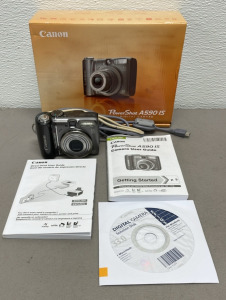 Canon Powershot A590 IS Digital Camera In Original Box