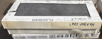 (3) Boxes Of Flaviker Tile Hamgar Coal Color 23&rdquo;3/4x11&rdquo;7/8