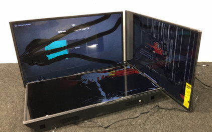 (3) Vizo Damaged TVs, Parts Only