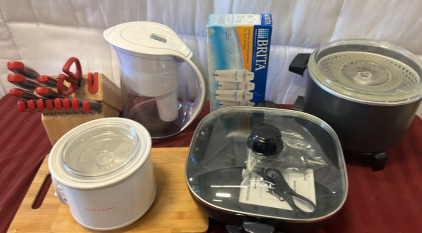 Knife Block, Brita Dispenser And Filters, Electric Skillet And More