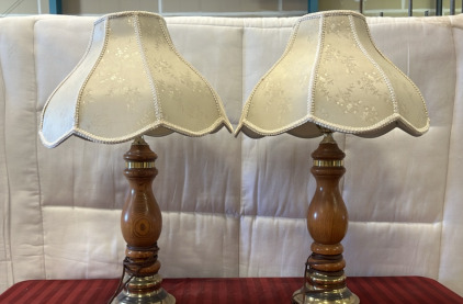 Matching Set Of Table Lamps, Powers On