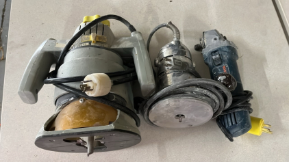 Vintage Stanley Router(Powers On) Bosch Grinder(Powers On) Industrial Stanley Router (Not Tested)