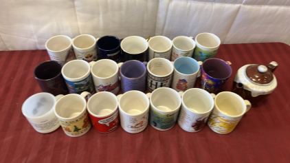 Coffee Mugs (31) And Teapot