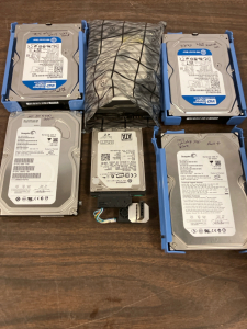 6 Assorted Hard Drives