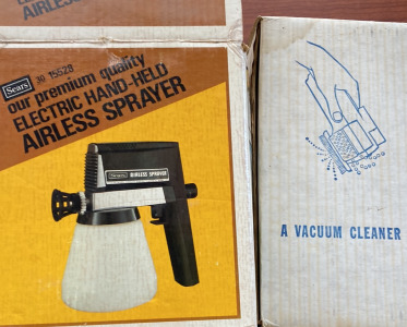 Electric Hand Held Airless Sprayer, A Vacuum Cleaner