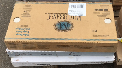 (3) Boxes of Tile (2) Emser Newport (1) Mediterranea Unrise Linen 23&rdquo;78x11&rdquo;7/8 Sp-13