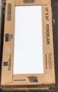 (3) Boxes Of Tile Floridatile Florida Egg She&rsquo;ll White 12&rdquo;x24&rdquo; 7 Tiles Each Box Sp-13
