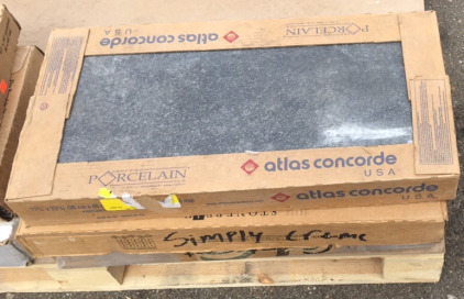 (3) Boxes Of Tile Atlas Concorde Just Black 11&rdquo;3/4x 11&rdquo;5/8 Sp-13