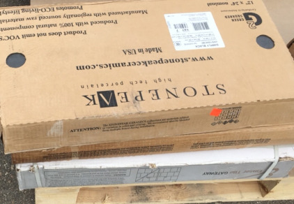 (3) Boxes of Tile Stone Peak Cole Black 24&rdquo;x12&rdquo; Sp-13