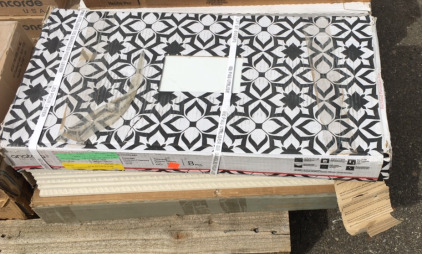 (3) Boxes Of Tile Anatolia White &Grey 23&rdquo;3/4 x12&rdquo; Sp-13