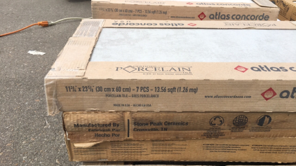 (3) Boxes of Tile Atlas Concord grey 11&rdquo;3/4 x 23 5/8 Sp-13