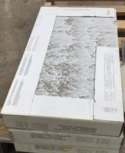 (3) Boxes of Tile Flaviker Hanger Coal Ret 23&rdquo;3/4x11&rdquo;3/4 Sp-13