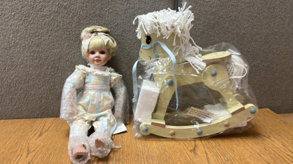 Amy Porcelain Doll By Hamilton Heritage Dolls