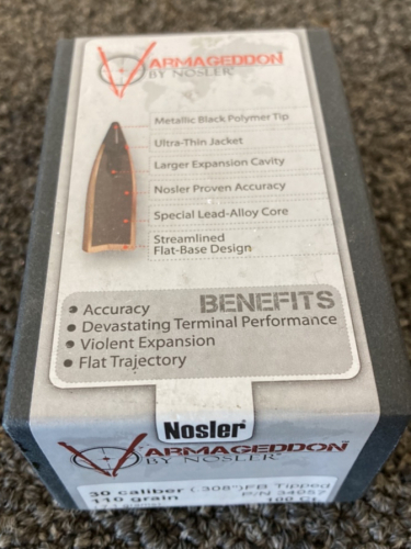 (100)Ct Nosler 30Cal 110Gr FB Tipped