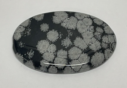 62.95ct. Natural Snowflake Obsidian Gemstone Cabochon