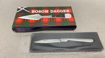 (1) 5.5&rdquo; Bosom Dagger (1) 2.75&rdquo; Fisherman&rsquo;s Toothpick