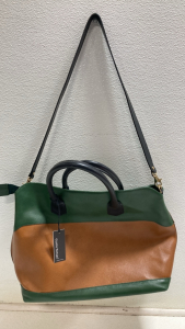 Gianna Notaro Green and Brown Shoulder Bag