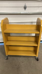 Yellow Double Sided Book Cart