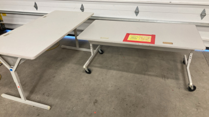 (2) Adjustable Metal Tables