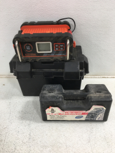 Black and Decker Battery Charger, Deep Cycle Battery And Tire Chains