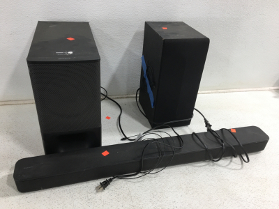 Sony Sound Bar And Wireless Subs (2) and More