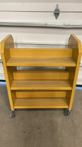 Yellow Double Sided Book Cart