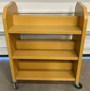 Yellow Double Sided Book Cart