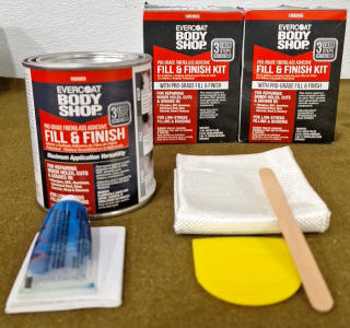 (4) EVERCOAT Body Shop, Pro Grade Fiberglass Fill & Finish Kits, Part No. 109055