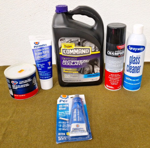 (1) Prestone Command Heavy Duty Antifreeze/ Coolant Concentrate, (1) 3.35-Oz Tube Of Permatex Ultra Blue Gasket Maker & More