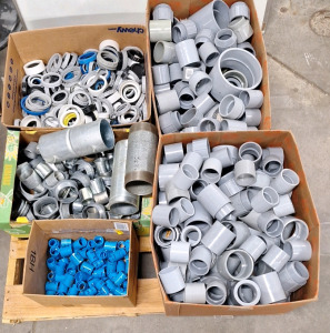 Palled Of Assorted Electrical Conduit Parts