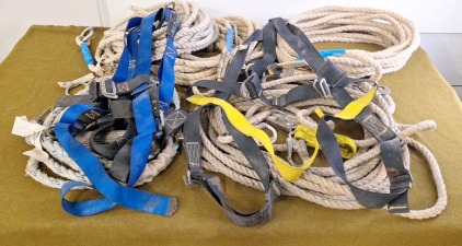 (2) FallTech Body Harnesses & Assorted Fall Protection Equipment