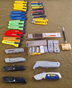 Collection Of Assorted Box/ Utiltity Knives & Blades