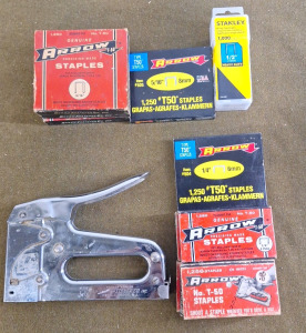 (1) Arrow T-50 Staple Gun & Assorted Staple Packages