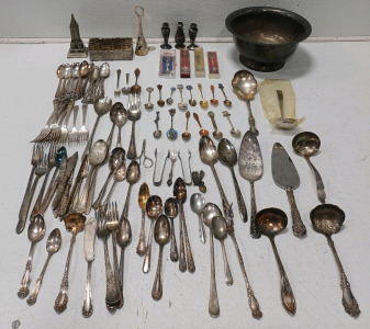 Assorted Vintage Antique Silver Ware