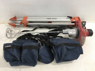David White #9050 Tripod, Paint and Mortar Mixer and More