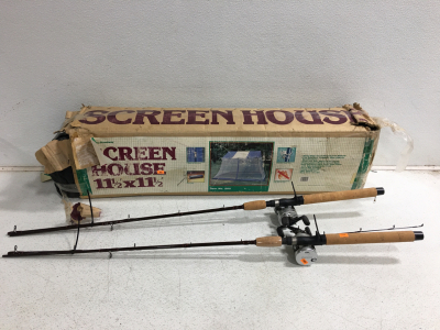 Lamiglas Fishing Poles With Caiman Reels (2) and More