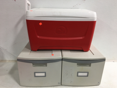 Igloo Cooler And Storage Cabinets