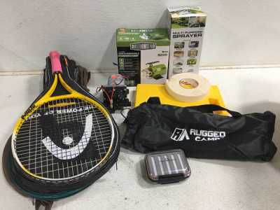 Tennis Rackets, Pumps and More