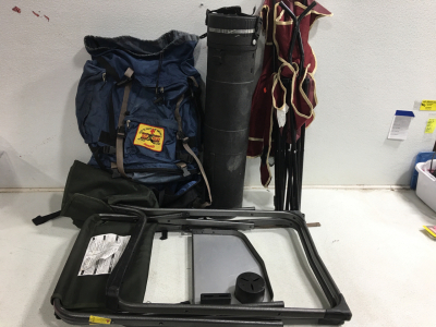 Hiking Backpack, Storage Tube, and More (4items)