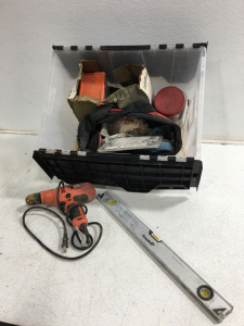 Black and Decker Corded Drill and Misc Tools