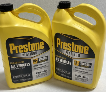 (2) 1gal Prestone Platinum Antifreeze and Coolant