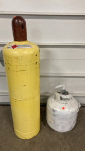 Yellow Acetylene Tank, White Propane Tank