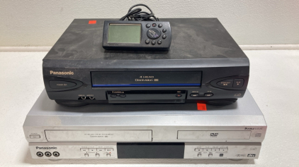 Panasonic Dual DVD/VHS Player, Panasonic VCR, Vintage Garmin GPS