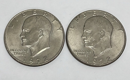 (1) 1976 P U.S. Eisenhower Dollar Coin Type II, (1) 1976 D U.S. Eisenhower Dollar Coin