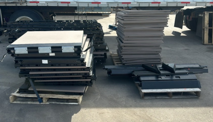 (46) Cubical Side Cover Squares, (1) Pallet Of Cubical Connector Pieces, Approximately (10) Cubical Side Square Panels, (1) Pallet Of Cubical Rectangle Panels