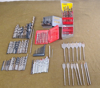 (3) Drill Bit Cases & Assorted Drill Bits