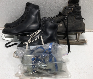 (2) Size 9 Ice Skates (1) Size 10 Ice Skates (1) Ice Skates